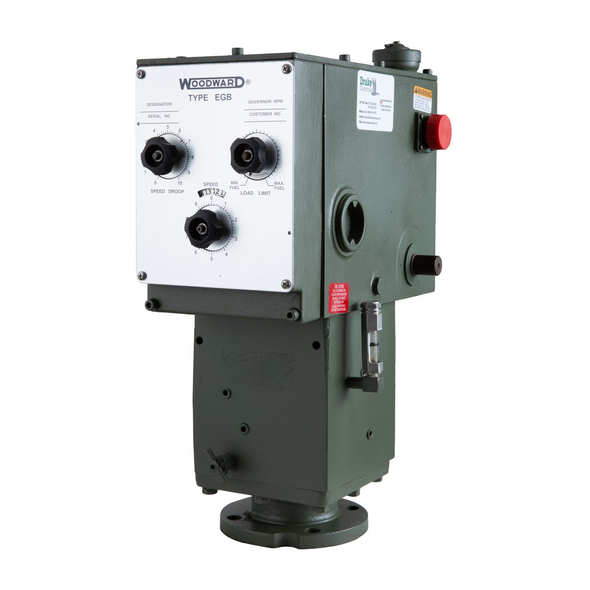 Woodward Type EGB governor overhauled by Drake Controls