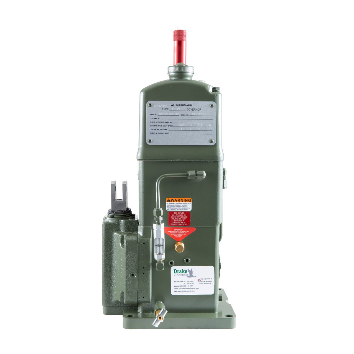 Woodward Type PG-PL governor overhauled by Drake Controls