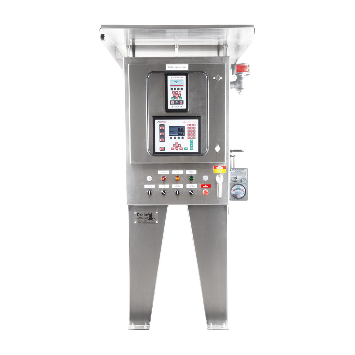 Drake-built turbine control panel with Peak 200 and ProTech-SX