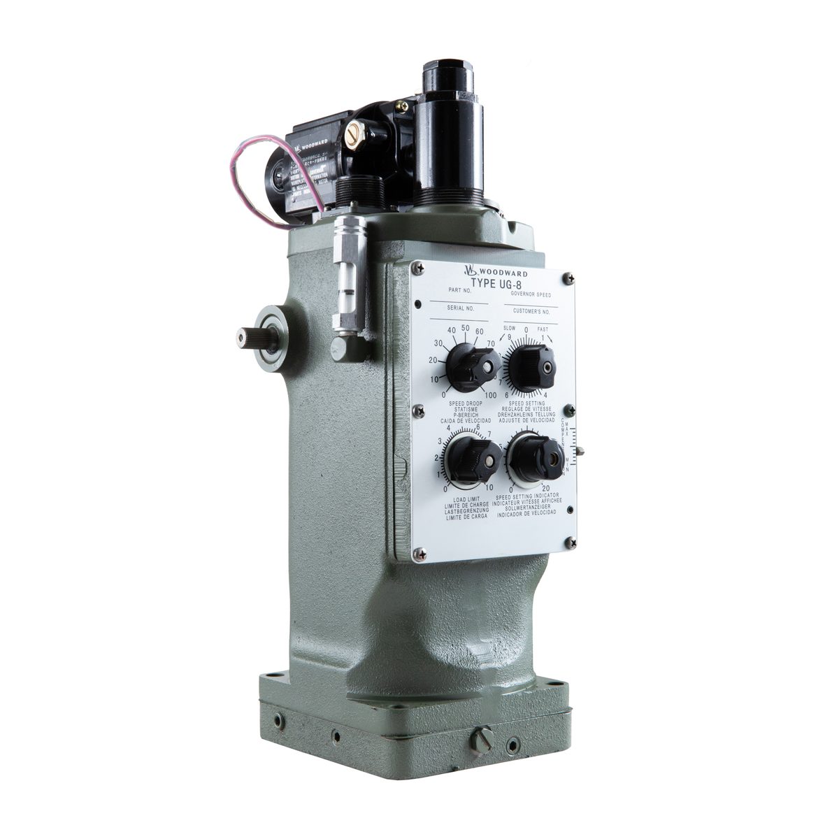 Woodward Type UG-8 governor overhauled by Drake Controls